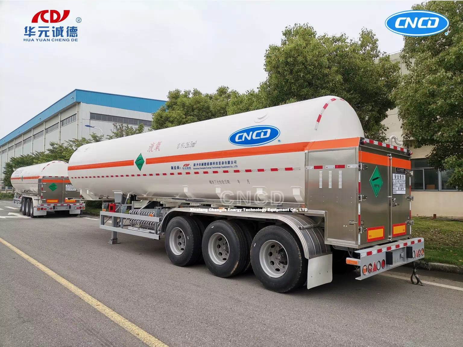 New Design Tank Semi Trailer Stainless Steel For Industrial Gases